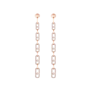 Boucles d'oreilles Messika Move Uno Multi en or rose et diamants 12011R