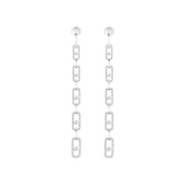 Boucles d'oreilles Messika Move Uno Multi en or blanc et diamants 12011G