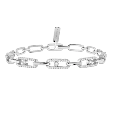 Bracelet Messika Move Uno Multi en or blanc et diamants