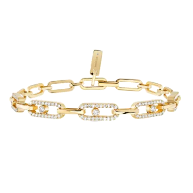 Bracelet Messika Move Uno Multi en or jaune et diamants