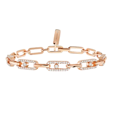 Bracelet Messika Move Uno Multi en or rose et diamants