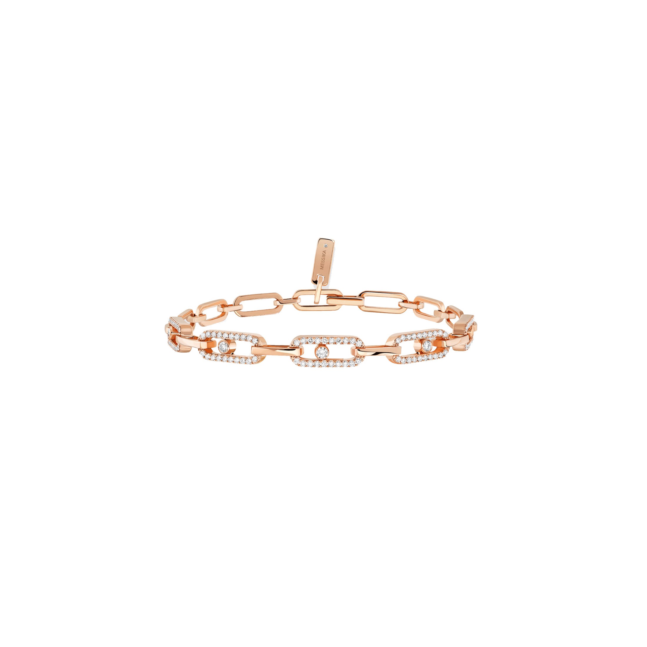 Bracelet Messika Move Link Multi en or rose et diamants 12187R