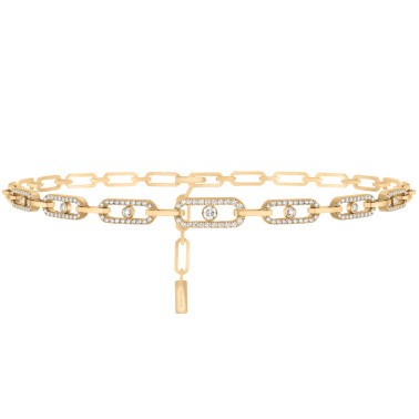 Collier Messika Choker Move Uno Multi en or jaune et et diamants 12010J