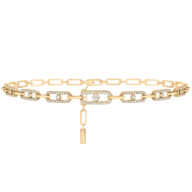 Collier Messika Choker Move Uno Multi en or jaune et et diamants 12010J