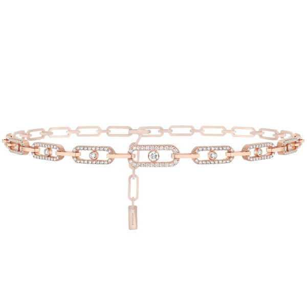 Collier Messika Choker Move Uno Multi en or rose et et diamants 12010R