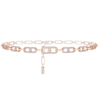 Collier Messika Choker Move Uno Multi en or rose et et diamants 12010R