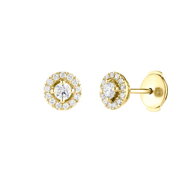 Boucles d'oreilles Lepage Victoria en or jaune et diamants LEO5D30CJ