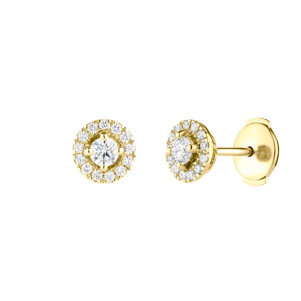 Lepage Victoria earrings yellow gold and diamonds