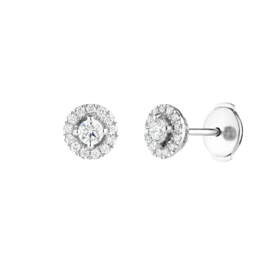 Boucles d'oreilles Lepage Victoria en or blanc et diamants LEO5D30CG