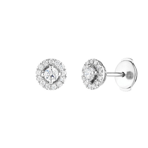 Boucles d'oreilles Lepage Victoria en or blanc et diamants LEO5D30CG