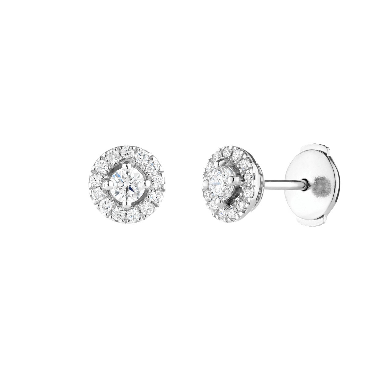 Boucles d'oreilles Lepage Victoria en or blanc et diamants LEO5D30CG