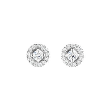Boucles d'oreilles Lepage Victoria en or blanc et diamants LEO5D30CG