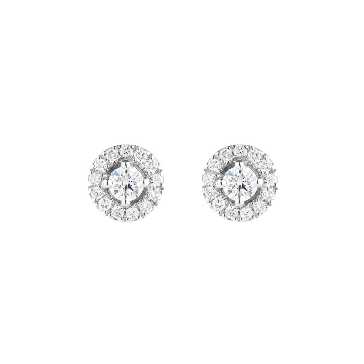 Boucles d'oreilles Lepage Victoria en or blanc et diamants LEO5D30CG