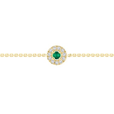 Lepage Coquette bracelet in yellow gold and emerald