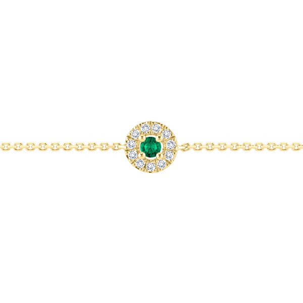 Bracelet Lepage Coquette en or jaune, émeraude et diamants LEP5E20CJ