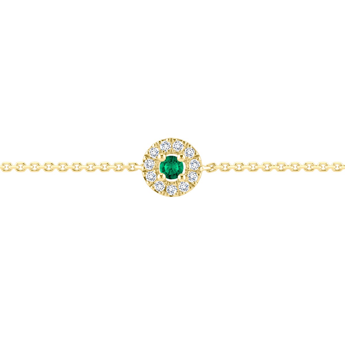 Bracelet Lepage Coquette en or jaune, émeraude et diamants LEP5E20CJ