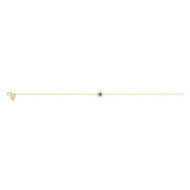 Lepage Coquette bracelet in yellow gold and emerald
