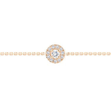 Lepage Coquette bracelet in pink gold and diamond