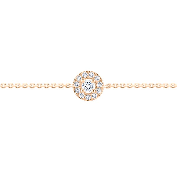 Lepage Coquette bracelet in pink gold and diamond