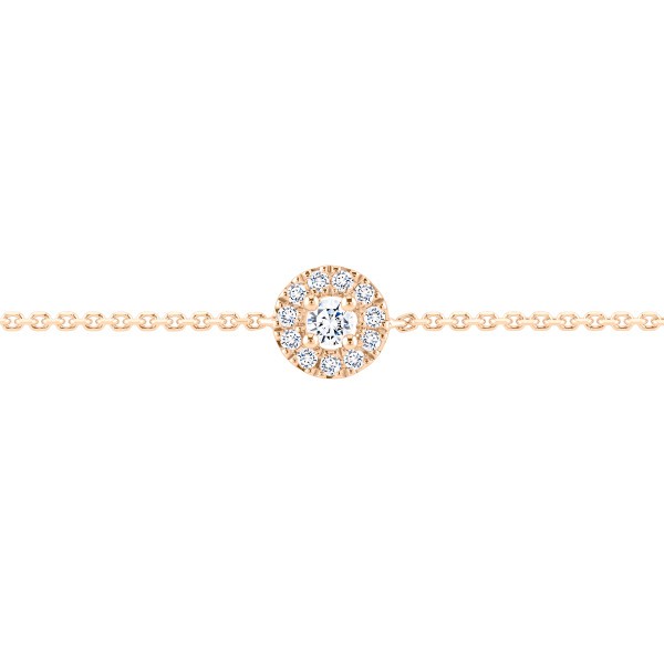 Lepage Coquette bracelet in pink gold and diamond