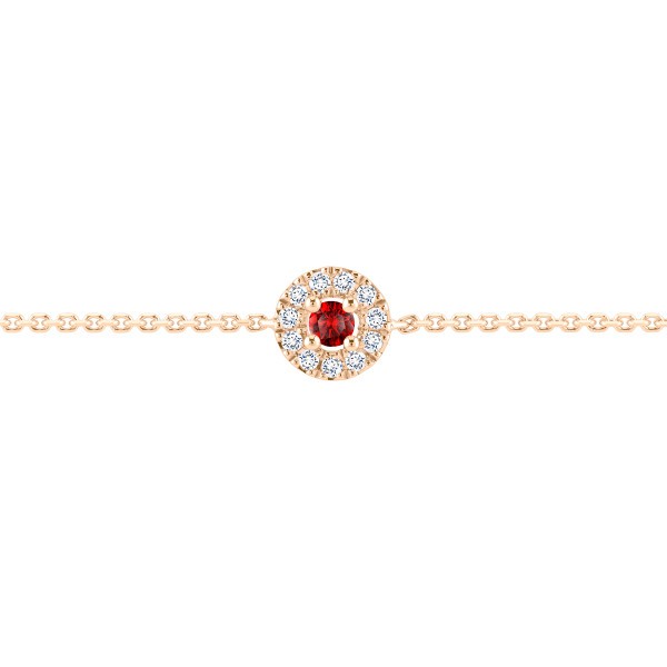 Lepage Coquette bracelet in pink gold and ruby