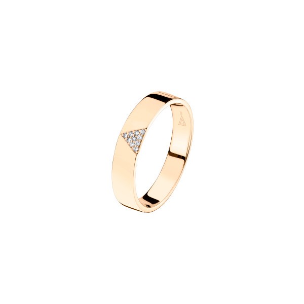  Lepage La Remarquable wedding ring in pink gold and diamonds