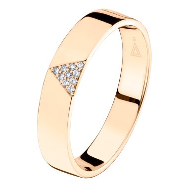  Lepage La Remarquable wedding ring in pink gold and diamonds
