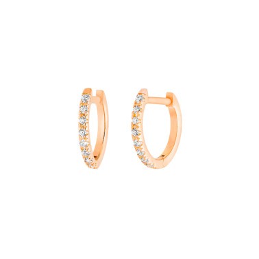 Créoles Ginette NY Be Mine en or rose et diamants BOBE01D