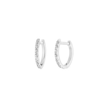 Créoles Ginette NY Be Mine en or blanc et diamants BOBE01DG