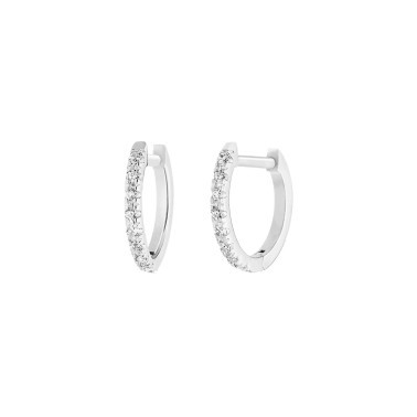 Créoles Ginette NY Be Mine en or blanc et diamants BOBE01DG