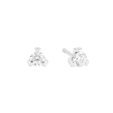 Puces Ginette NY Be Mine Maria en or blanc et diamants BOBEMA01DG