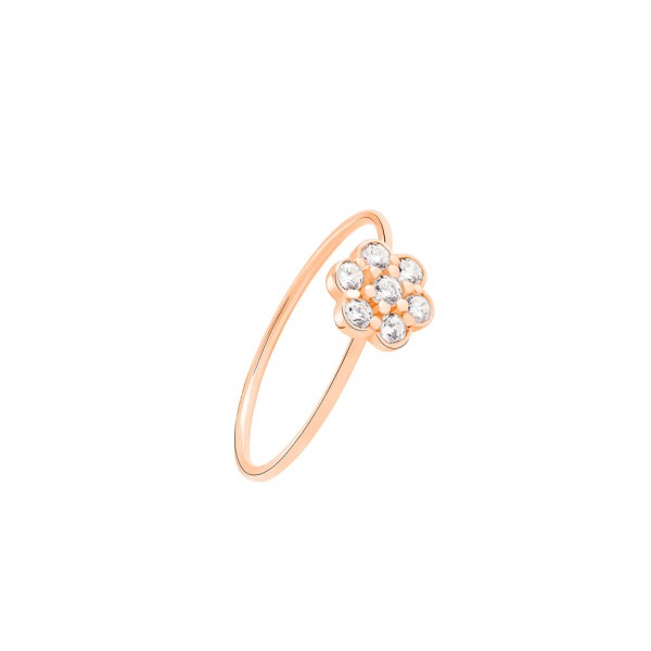 Bague Ginette NY Be Mine Lotus en or rose et diamants RBELO02D