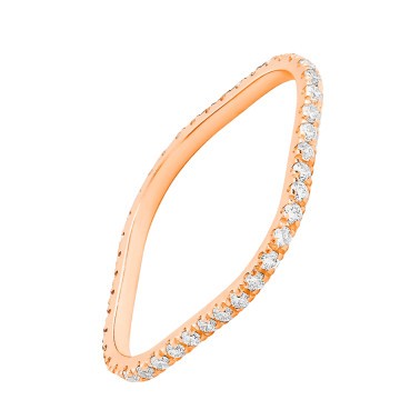 Alliance Ginette NY Be Mine TV Mini en or rose et diamants