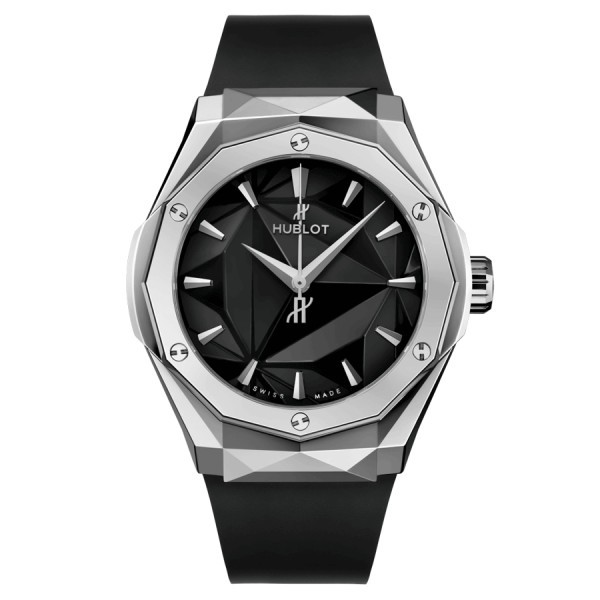 Montre Hublot Classic Fusion Orlinski Titanium automatique cadran noir bracelet caoutchouc noir 40 mm