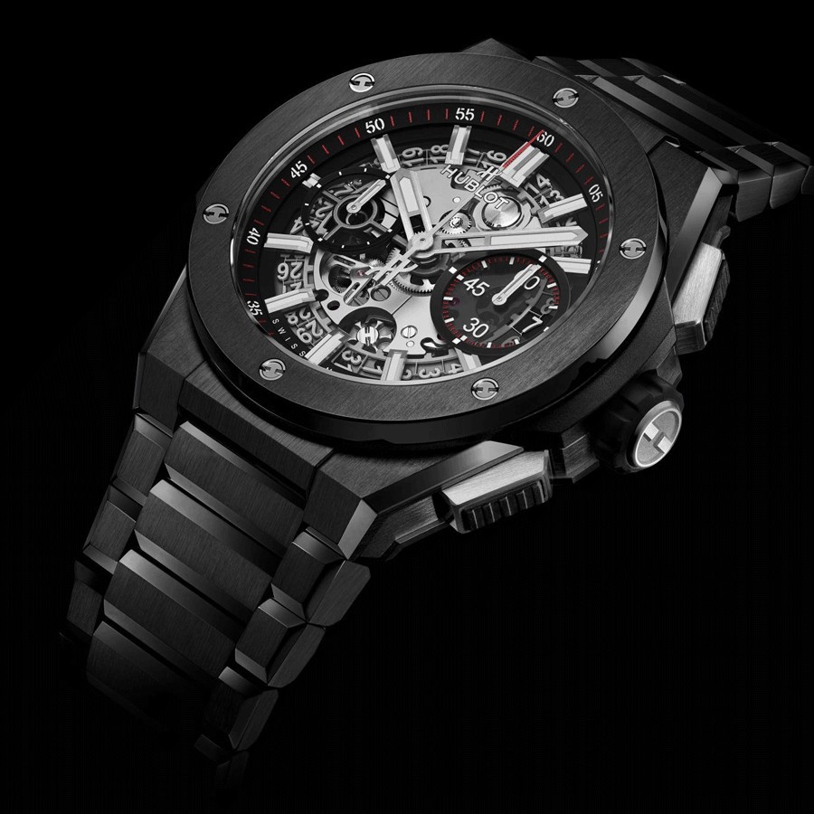 Montre Hublot Big Bang Integral Black Magic automatique cadran squelette 42 mm 451.CX.1170.CX