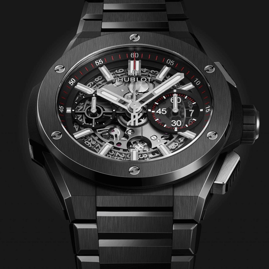 Montre Hublot Big Bang Integral Black Magic automatique cadran squelette 42 mm 451.CX.1170.CX