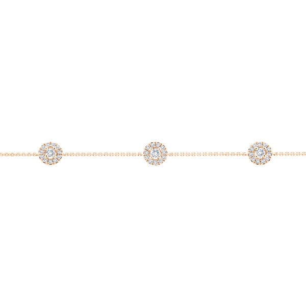 Bracelet Lepage Victoria en or rose et diamants