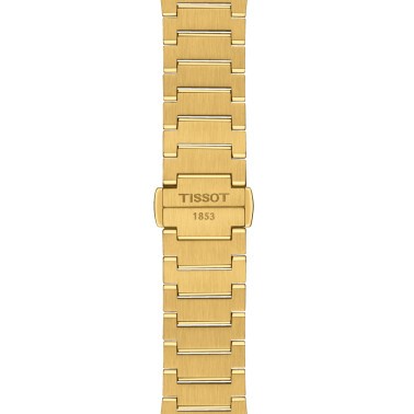 Montre Tissot T-Classic PRX quartz cadran doré bracelet acier PVD Or jaune 35 mm T137.210.33.021.00