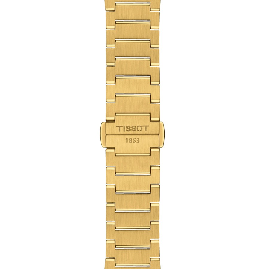 Montre Tissot T-Classic PRX quartz cadran doré bracelet acier PVD Or jaune 35 mm T137.210.33.021.00