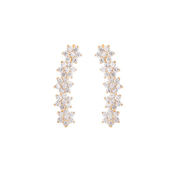 Ginette NY Be Mine Star earrings in pink gold and diamonds