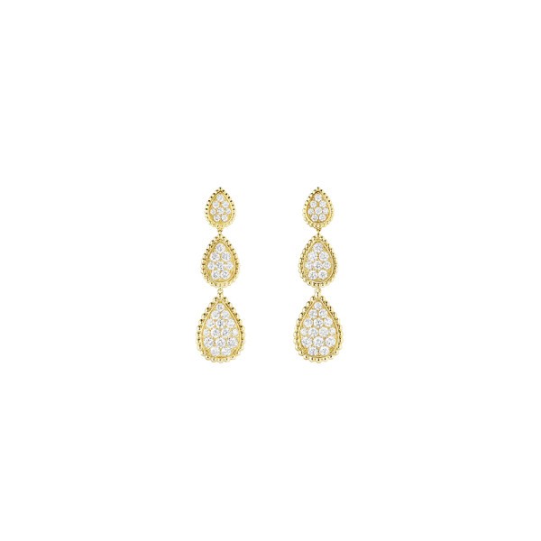 Boucheron Serpent Bohème earrings in yellow gold and diamonds JCO01543