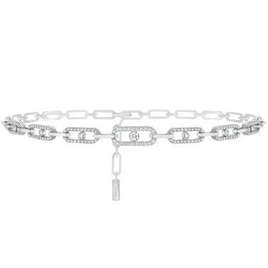 Collier Messika Choker Move Uno Multi en or blanc et et diamants