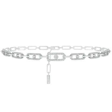 Collier Messika Choker Move Uno Multi en or blanc et et diamants