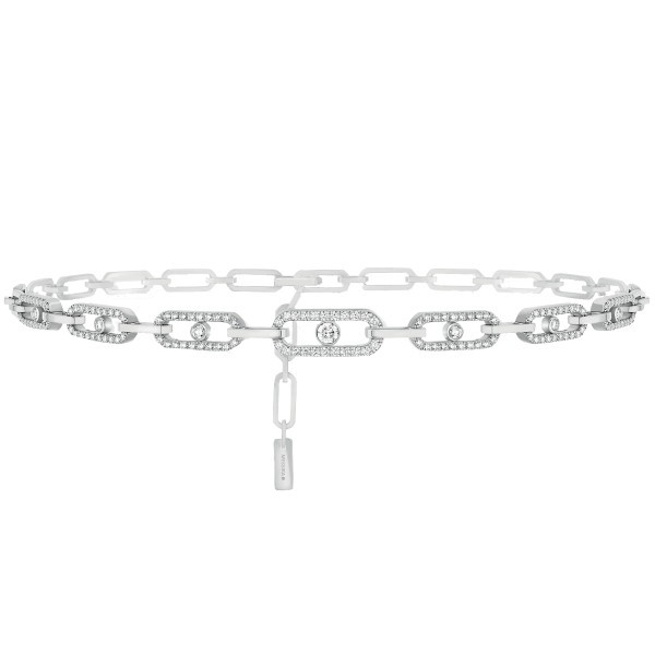 Collier Messika Choker Move Uno Multi en or blanc et et diamants