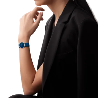 Montre Longines La Grande Classique quartz lunette sertie cadran bleu 29 mm L4.523.0.90.2