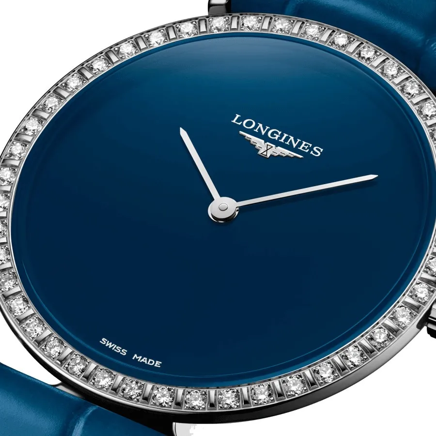 Montre Longines La Grande Classique quartz lunette sertie cadran bleu 29 mm L4.523.0.90.2