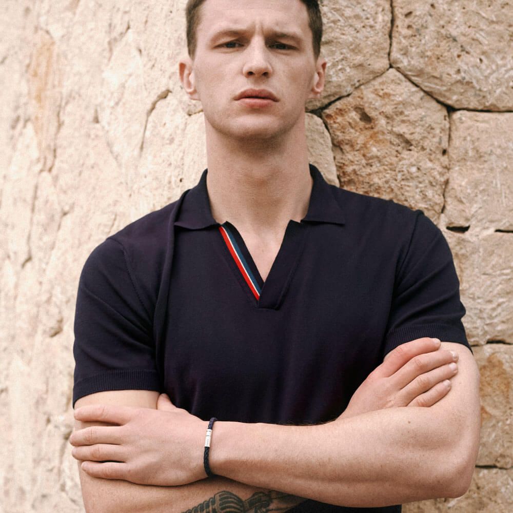Bracelet Le Gramme x Orlebar Brown Câble nato marine Le 7g LG_CARBRNMA051_07OB