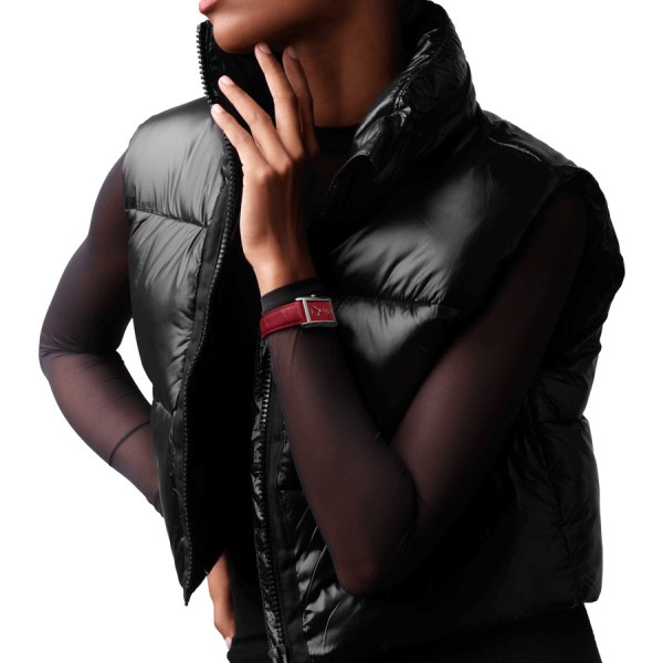 Montre Longines DolceVita quartz cadran rouge bracelet cuir rouge 23,30 x 37 mm L5.512.4.91.2