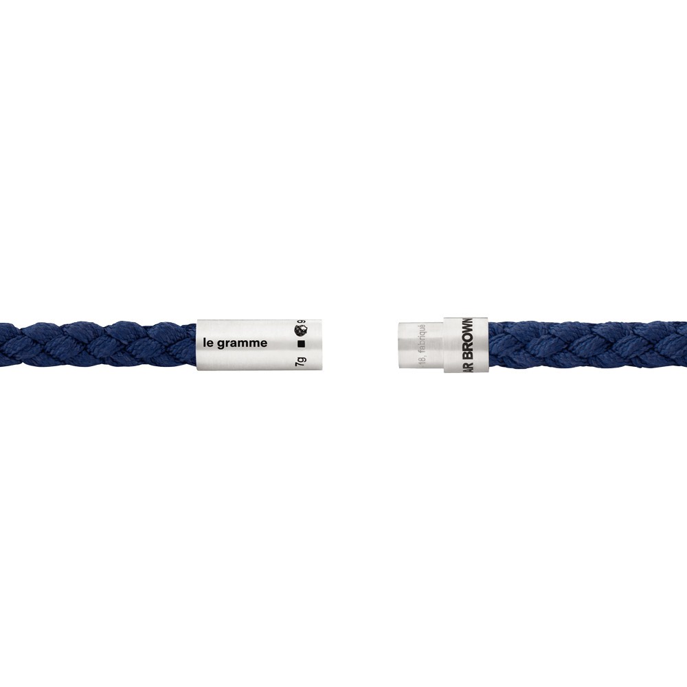 Bracelet Le Gramme x Orlebar Brown Câble nato marine Le 7g LG_CARBRNMA051_07OB