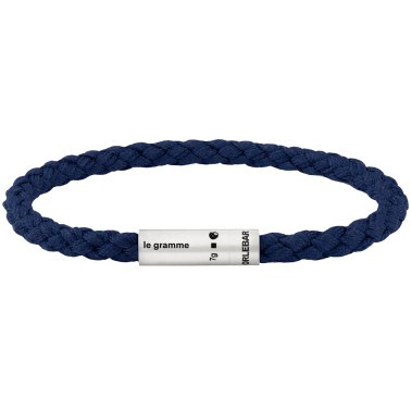 Bracelet Le Gramme x Orlebar Brown Câble nato marine Le 7g